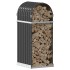 Leñero de acero galvanizado gris antracita 40x45x100