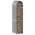 Leñero de acero galvanizado gris claro 40x45x170