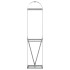 Leñero de acero galvanizado plateado 40x45x170