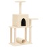 Rascador para gatos con postes de sisal color crema 122