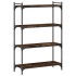 Librería 4 estantes madera ingeniería roble ahumado