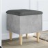 Banco con almacenaje madera ingeniería gris hormigón