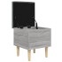 Banco con almacenaje madera ingeniería gris Sonoma 42x42x46