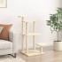 Postes rascadores para gatos con plataformas crema 98,5