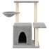 Rascador para gatos con postes de sisal gris claro 83