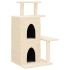Rascador para gatos con postes de sisal color crema 97