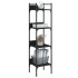 Librería de 4 estantes madera ingeniería negro 35x30x138,5