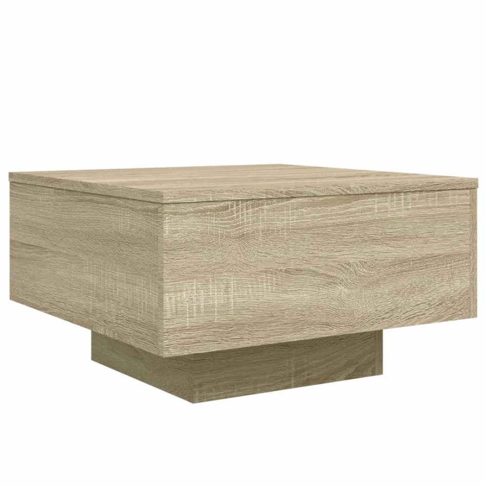 Mesa de centro madera de ingeniería roble Sonoma 55x55x31