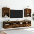 Mueble para TV con luces LED roble ahumado 40,5x30x60