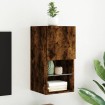 Mueble para TV con luces LED roble ahumado 30,5x30x60 cm