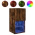 Mueble para TV con luces LED roble ahumado 30,5x30x60