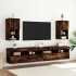 Mueble para TV con luces LED roble ahumado 30,5x30x60