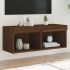 Mueble para TV con luces LED roble marrón 80x30x30
