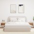 Mesitas de noche de pared con luces LED 2 unidades roble