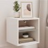 Muebles de TV de pared con luces LED 2 uds blanco 30x28,5x30