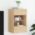 Mueble de TV de pared con luces LED roble Sonoma 40x30x60,5