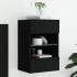 Mueble de TV de pared con luces LED negro 40x30x60,5