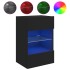 Mueble de TV de pared con luces LED negro 40x30x60,5