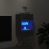 Mueble de TV de pared con luces LED negro 40x30x60,5