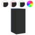 Mueble de TV de pared con luces LED negro 30,5x35x70