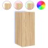 Mueble de TV de pared con luces LED roble Sonoma 30,5x35x70