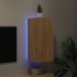 Mueble de TV de pared con luces LED roble Sonoma 30,5x35x70