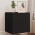 Mueble de TV de pared con luces LED negro 40,5x35x40
