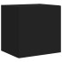 Mueble de TV de pared con luces LED negro 40,5x35x40