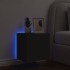 Mueble de TV de pared con luces LED negro 40,5x35x40