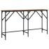 Mesa consola madera de ingeniería roble ahumado 140x29x75