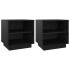 Mesitas de noche 2 uds madera maciza de pino negro 40x34x40