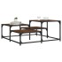 Mesa de centro madera ingeniería roble marrón 87,5x87,5x40