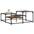 Mesa de centro madera ingeniería roble ahumado 87,5x87,5x40
