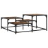 Mesa de centro madera ingeniería roble ahumado 87,5x87,5x40