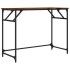 Escritorio madera ingeniería y acero roble ahumado 100x45x76