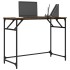 Escritorio madera ingeniería y acero roble ahumado 100x45x76