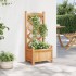 Jardinera con enrejado de madera maciza de abeto