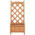 Jardinera con enrejado de madera maciza de abeto