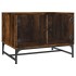 Mesa de centro puertas de vidrio roble ahumado 68,5x50x50