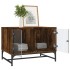 Mesa de centro puertas de vidrio roble ahumado 68,5x50x50