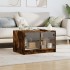 Mesa de centro con puertas de vidrio roble ahumado 68x50x42