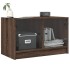 Mueble de TV con puertas de vidrio marrón roble 68x37x42