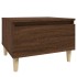 Mesa auxiliar madera contrachapada roble marrón 50x46x35
