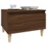 Mesa auxiliar madera contrachapada roble marrón 50x46x35