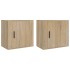 Mesitas de noche de pared 2 uds color roble Sonoma 50x30x47