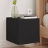 Mueble de TV de pared con luces LED negro 30,5x35x30