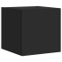 Mueble de TV de pared con luces LED negro 30,5x35x30