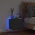 Mueble de TV de pared con luces LED negro 30,5x35x30