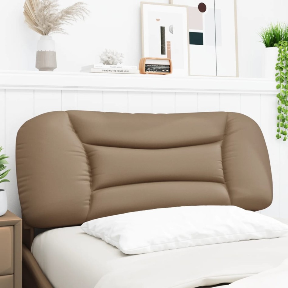 Cabecero de cama acolchado cuero sintético capuchino 100