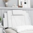 Cabecero de cama acolchado cuero sintético blanco 90